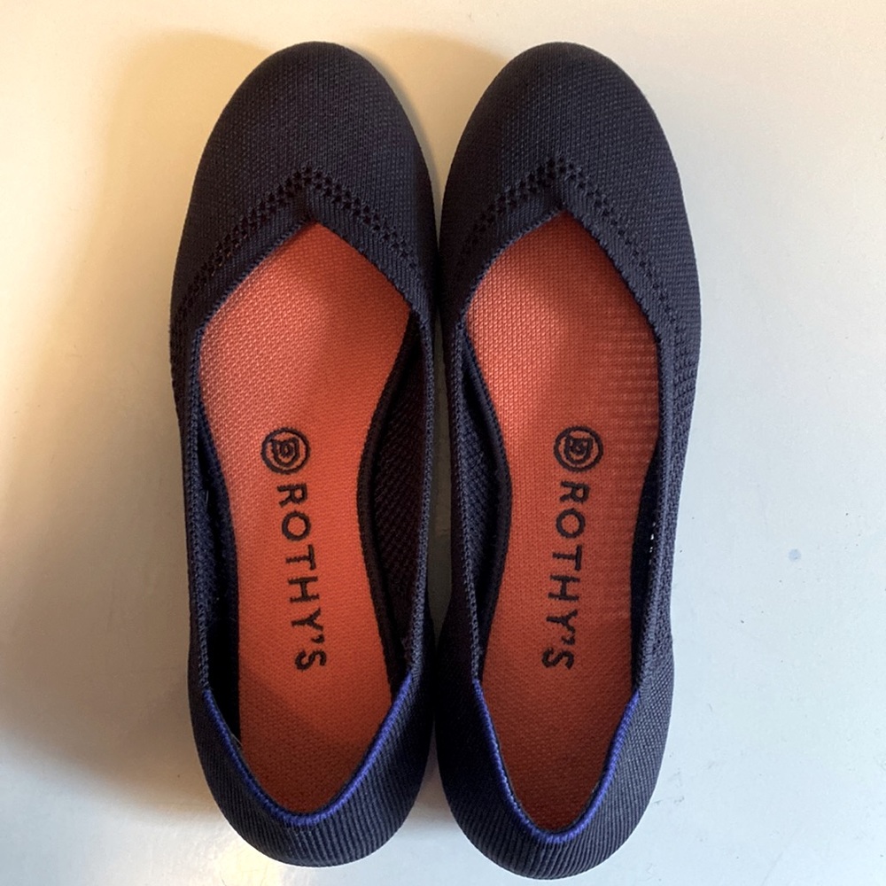 Rothy’s Maritime Lattice Navy flats. 8.5